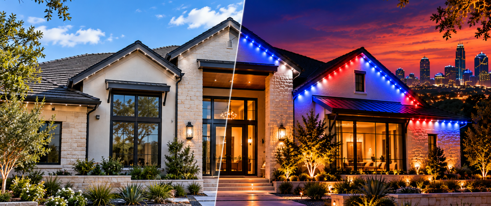 Permanent Outdoor Lighting Comparison in Austin